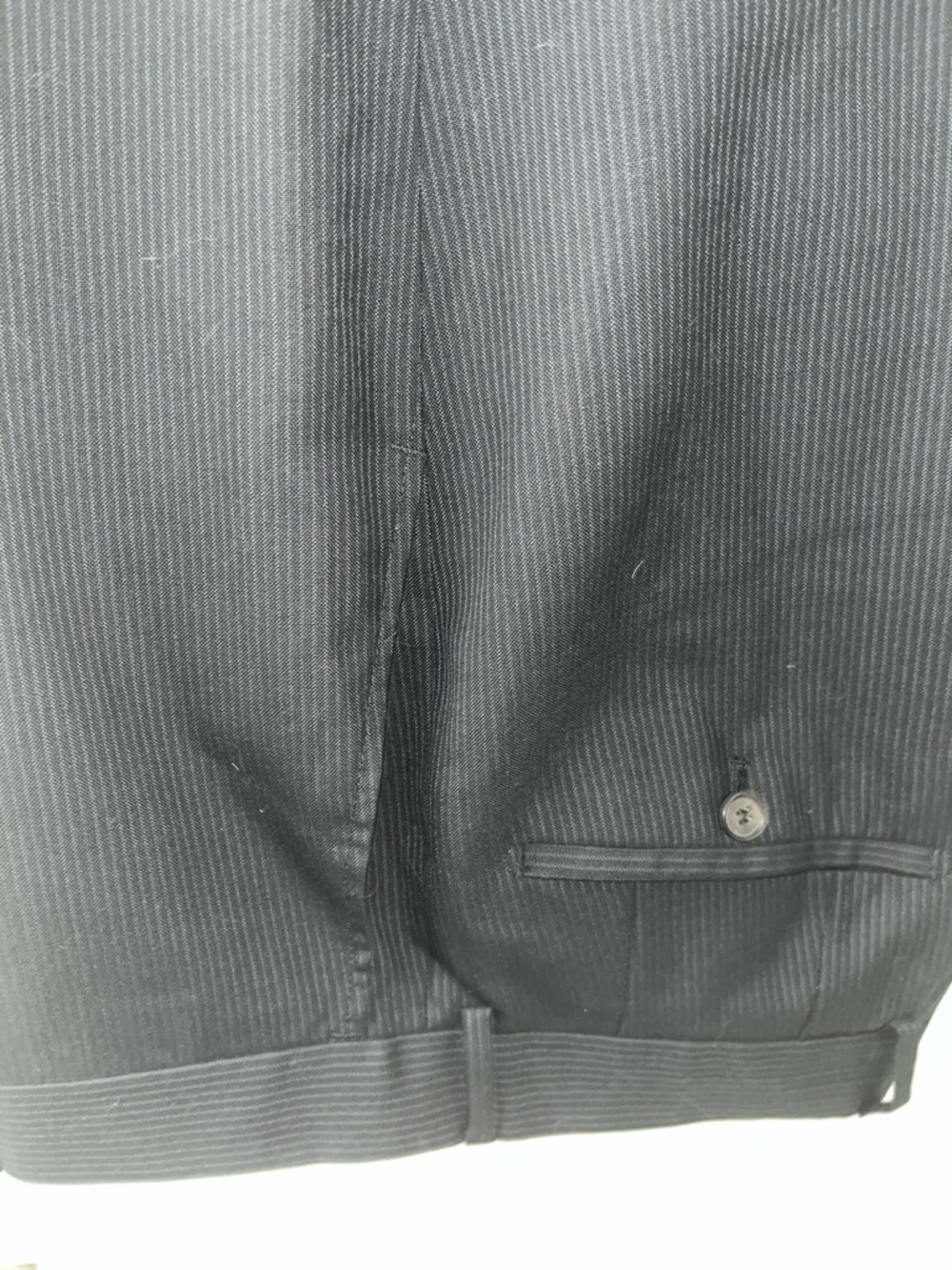 Hugo Boss Black Pinstripe Flat-Front Men’s Dress Pants Like New waist 35"